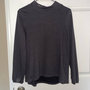 Grey Old Navy mock neck blouse top XS